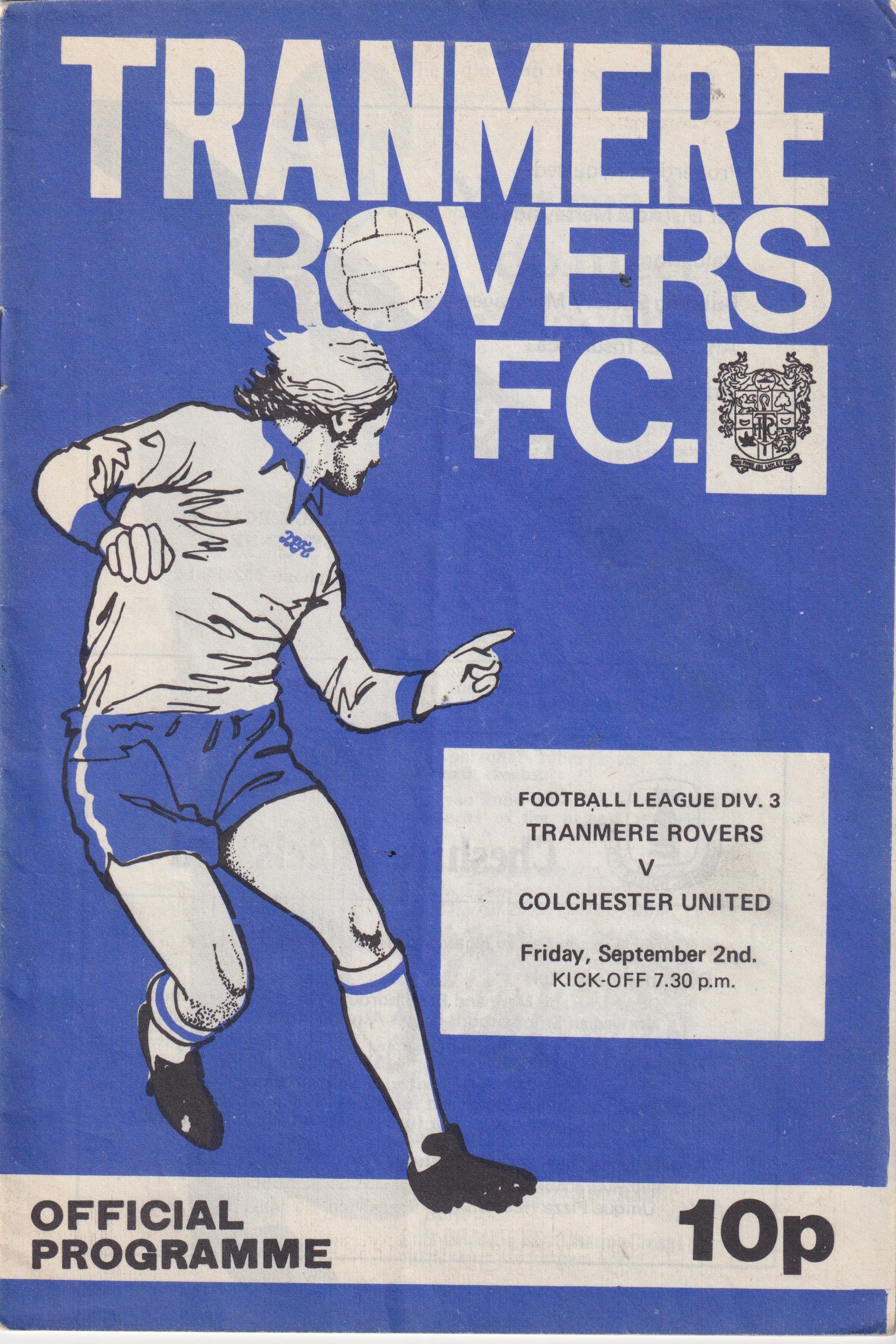 Tranmere Rovers v Colchester United match programme