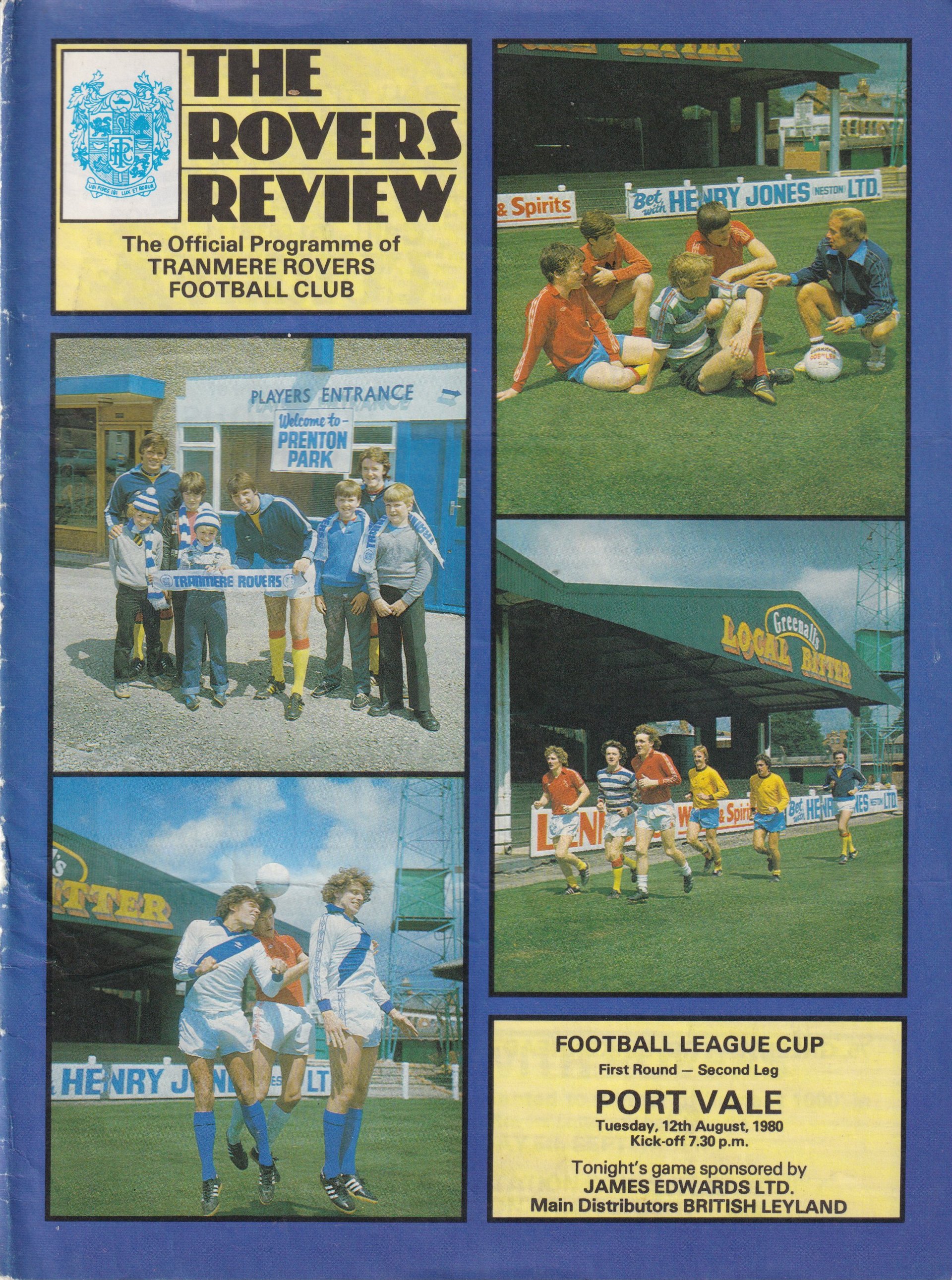 Tranmere Rovers v Port Vale match programme