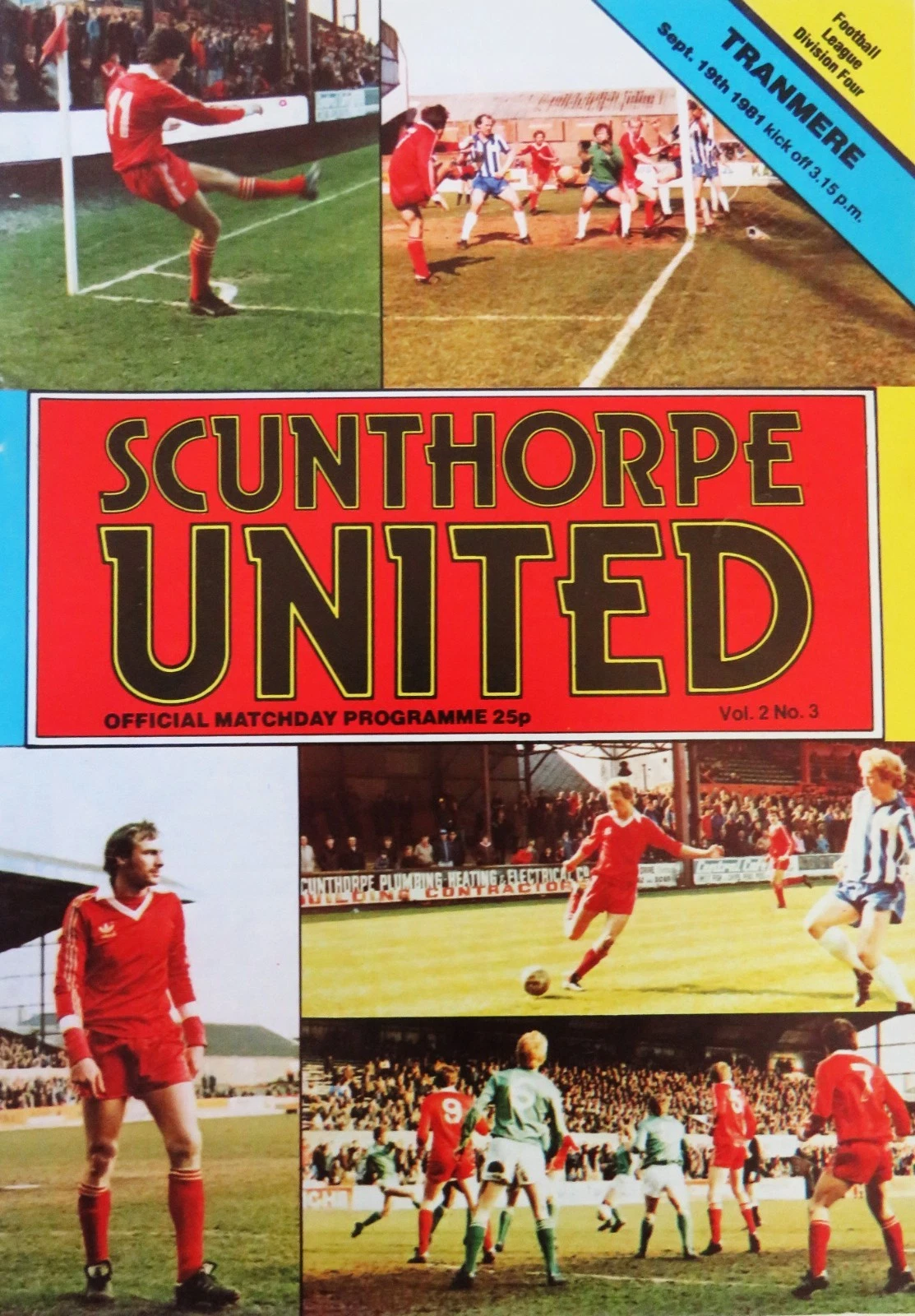 Scunthorpe United v Tranmere Rovers match programme