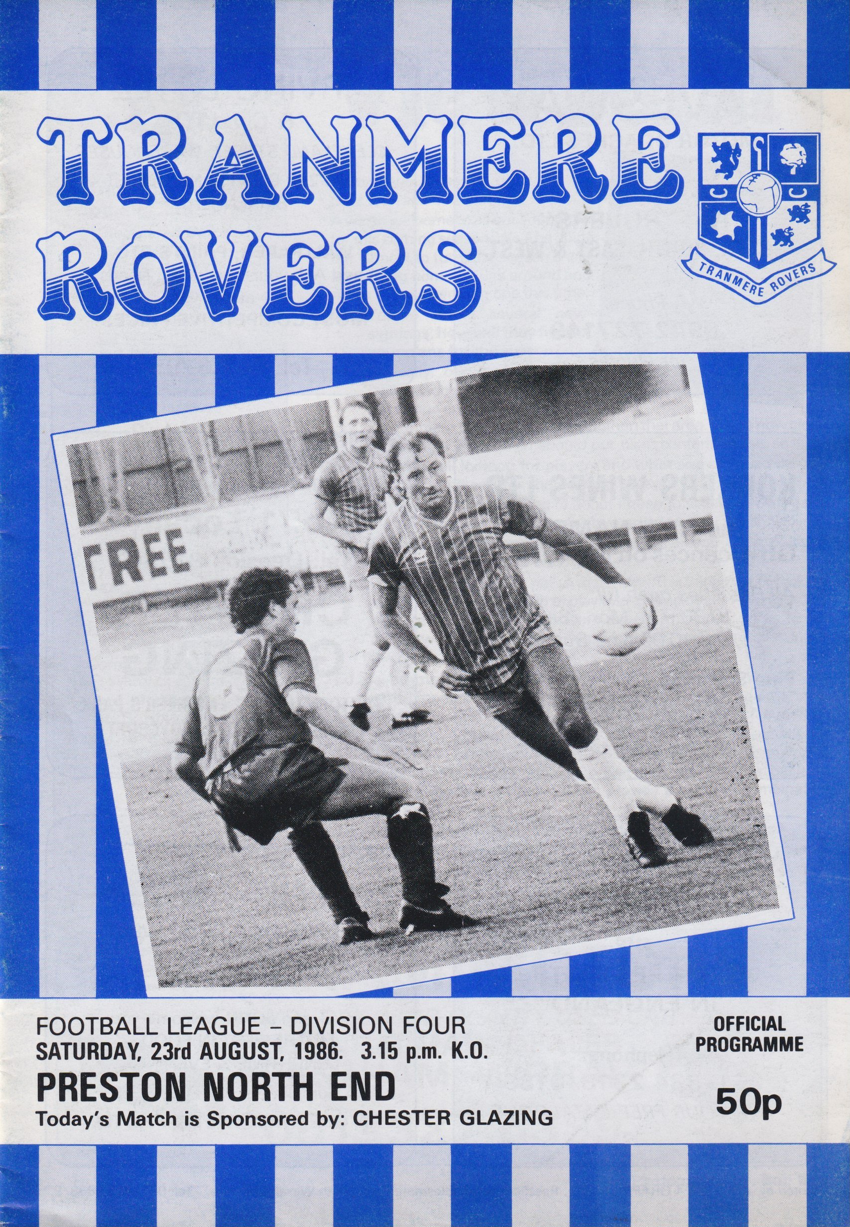 Tranmere Rovers v Preston North End match programme