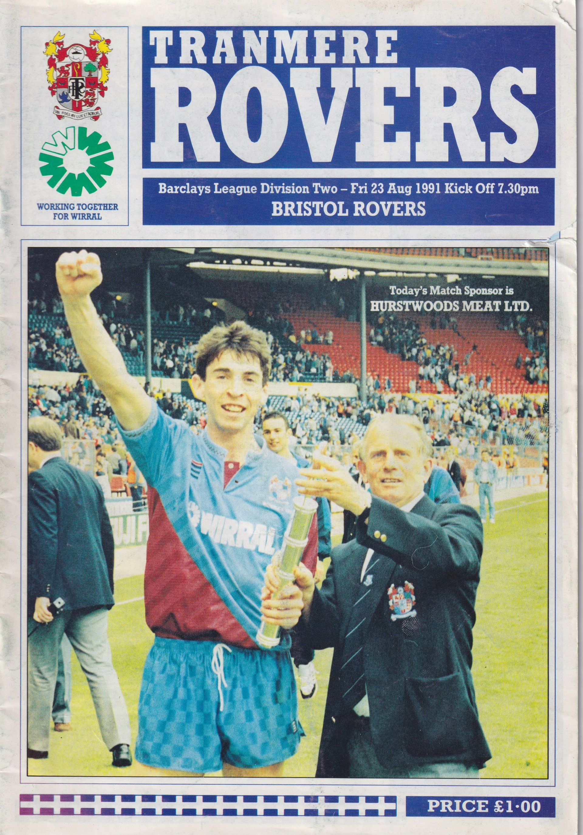 Tranmere Rovers v Bristol Rovers match programme