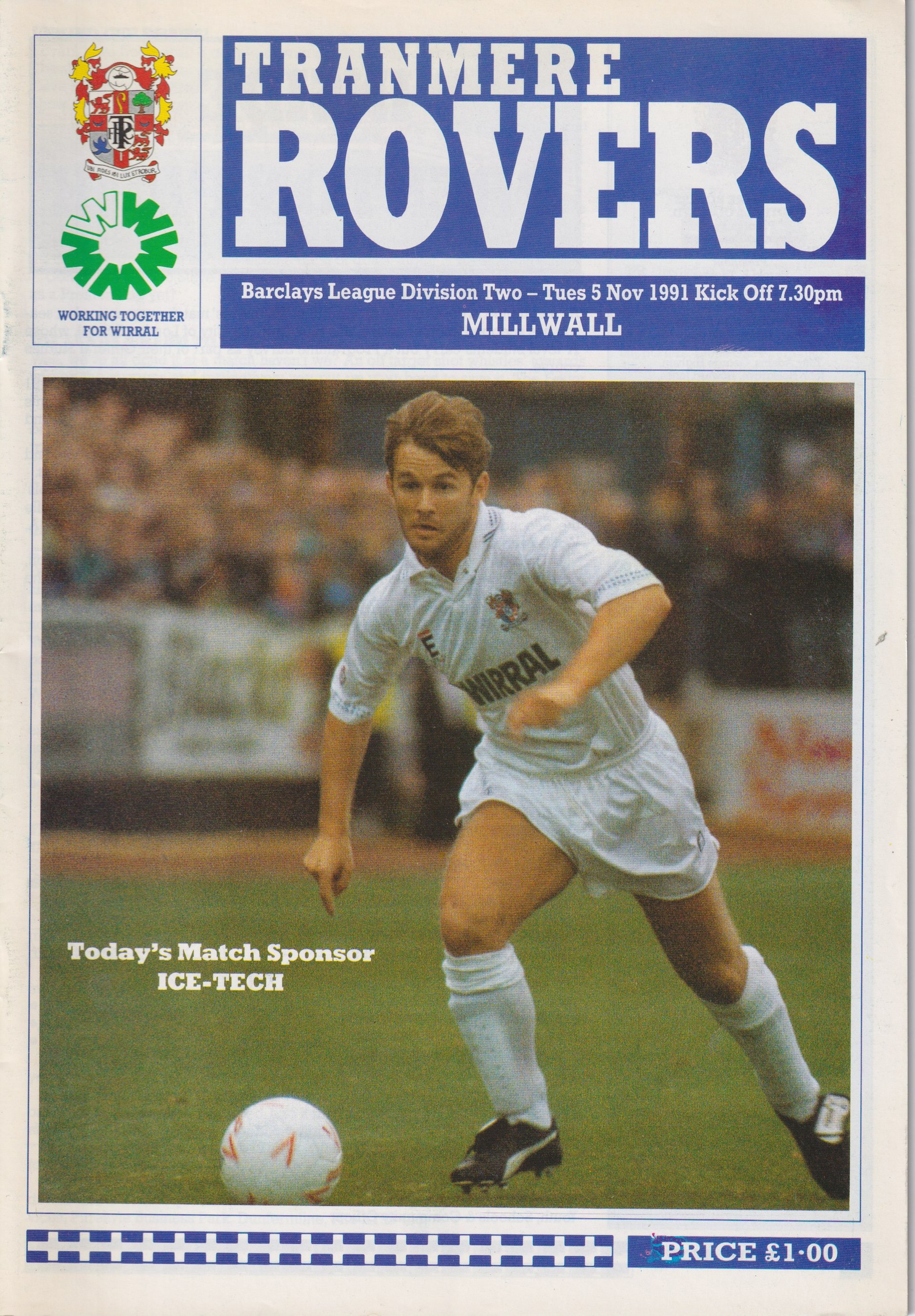 Tranmere Rovers v Millwall match programme