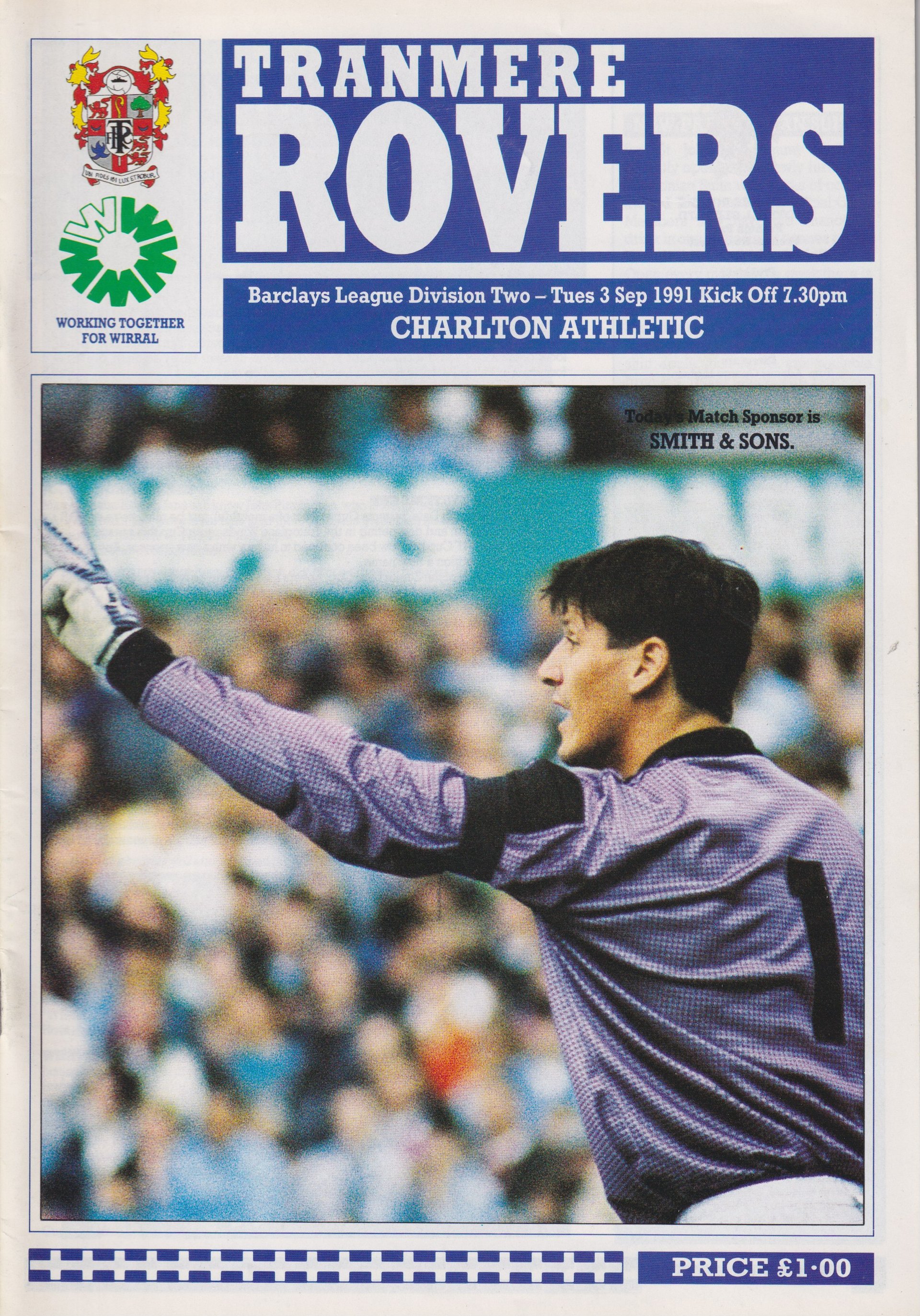 Tranmere Rovers v Charlton Athletic match programme