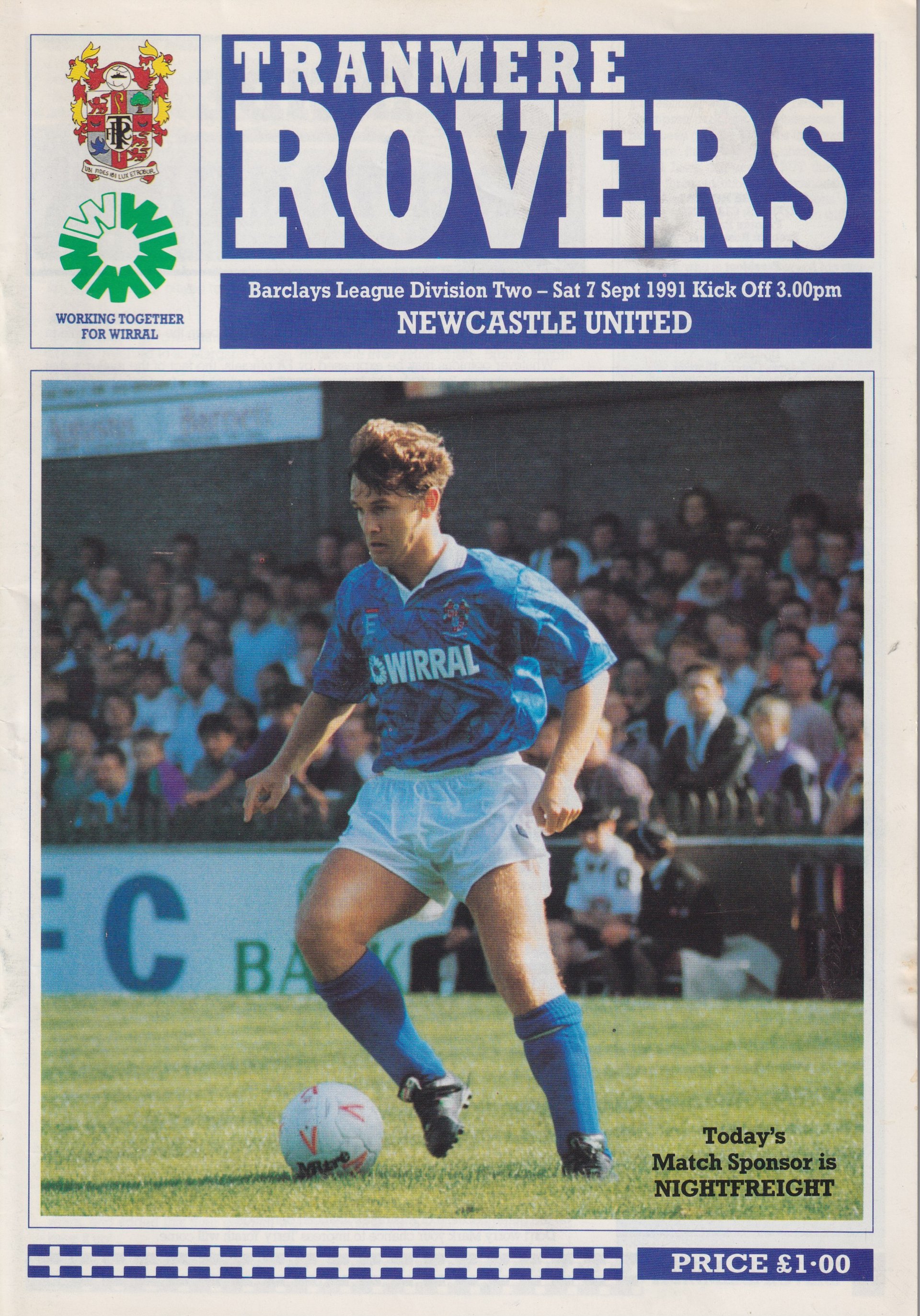Tranmere Rovers v Newcastle United match programme