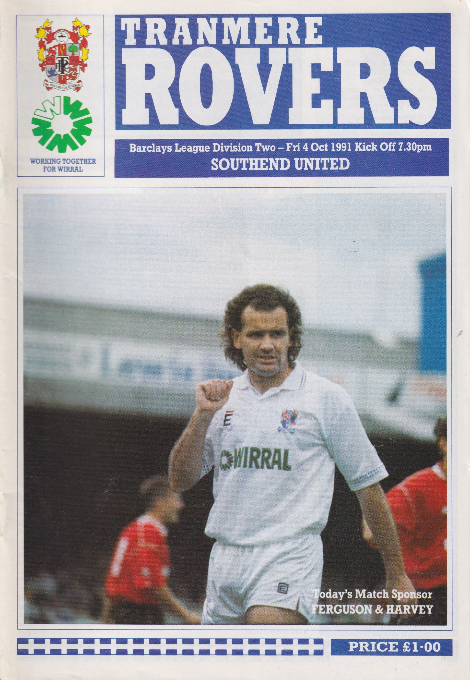 Tranmere Rovers v Southend United match programme