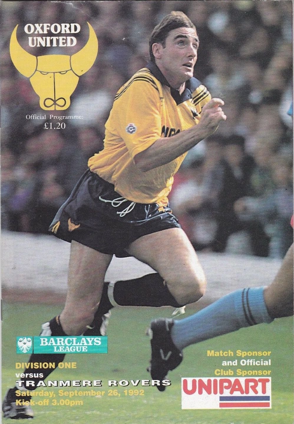 Oxford United v Tranmere Rovers match programme