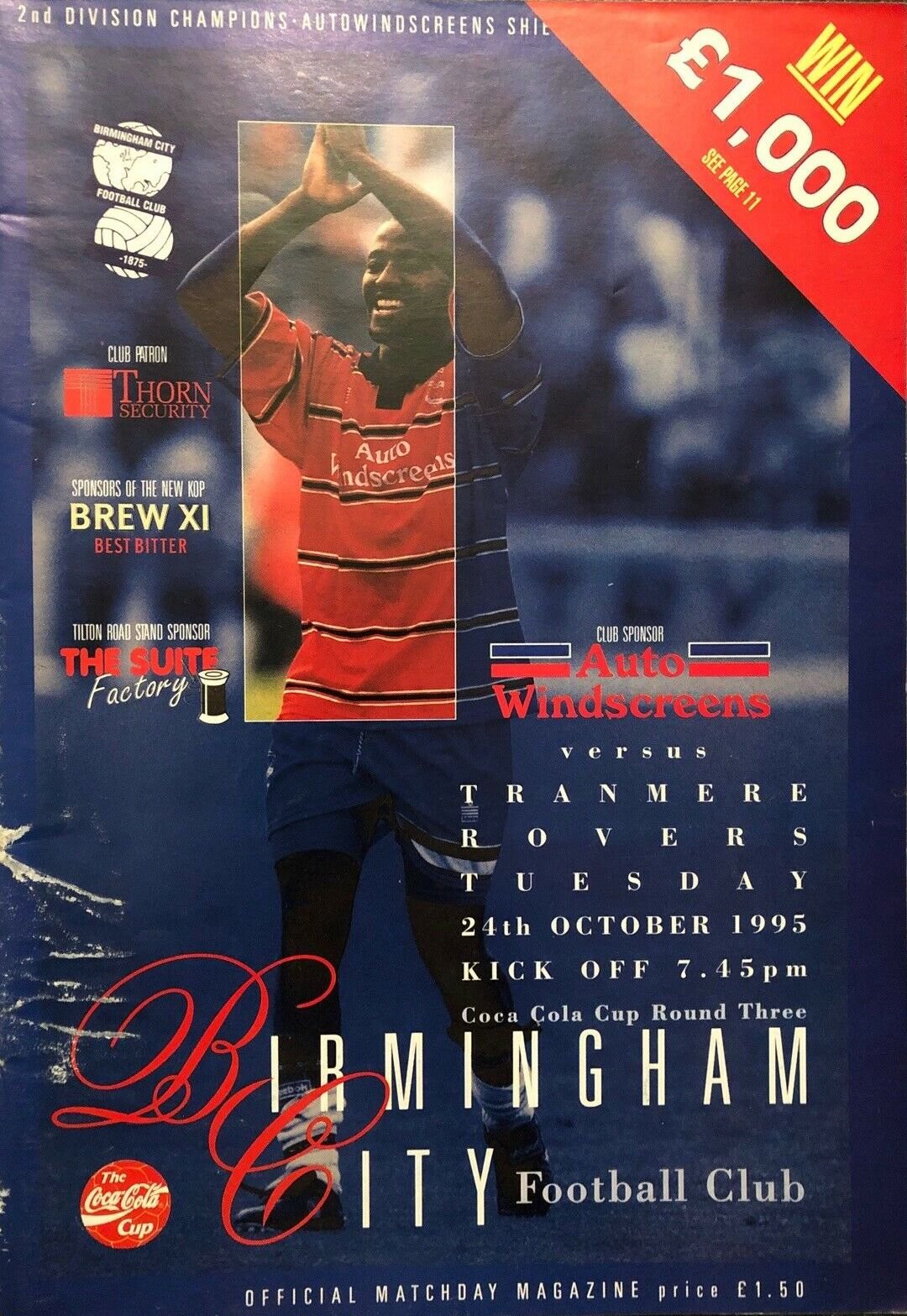 Birmingham City v Tranmere Rovers match programme