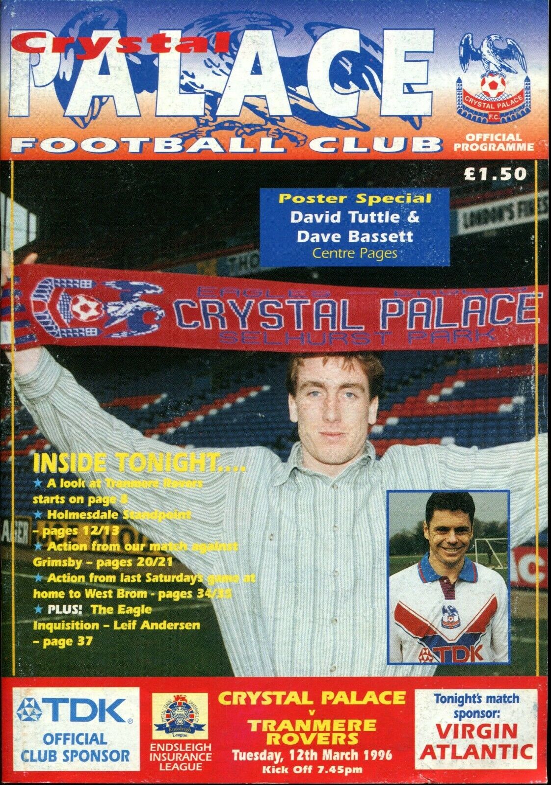 Crystal Palace v Tranmere Rovers match programme