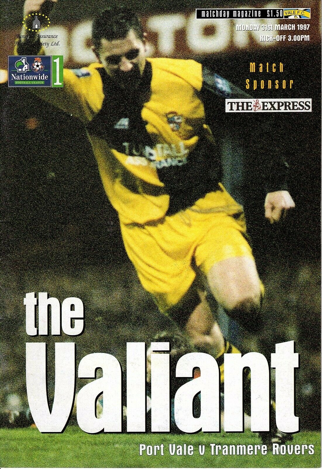 Port Vale v Tranmere Rovers match programme