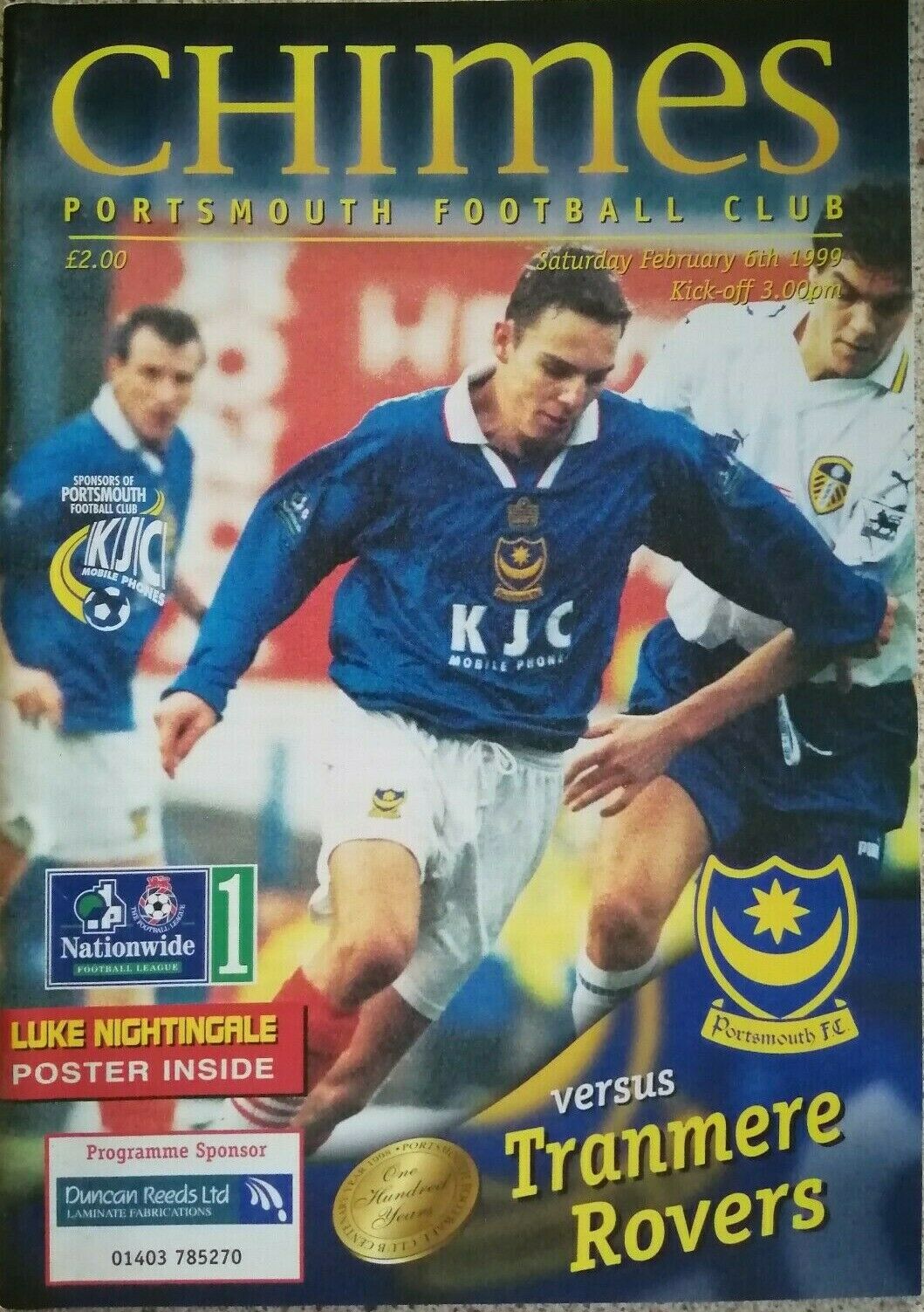 Portsmouth v Tranmere Rovers match programme