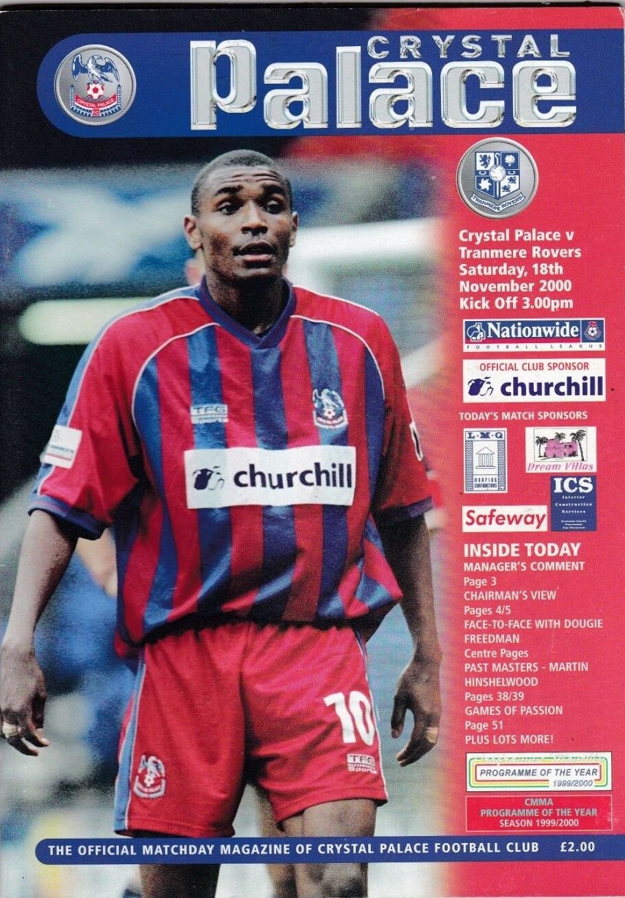 Crystal Palace v Tranmere Rovers match programme