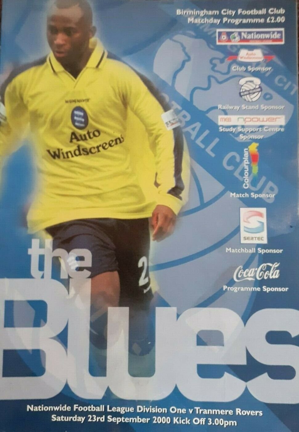Birmingham City v Tranmere Rovers match programme