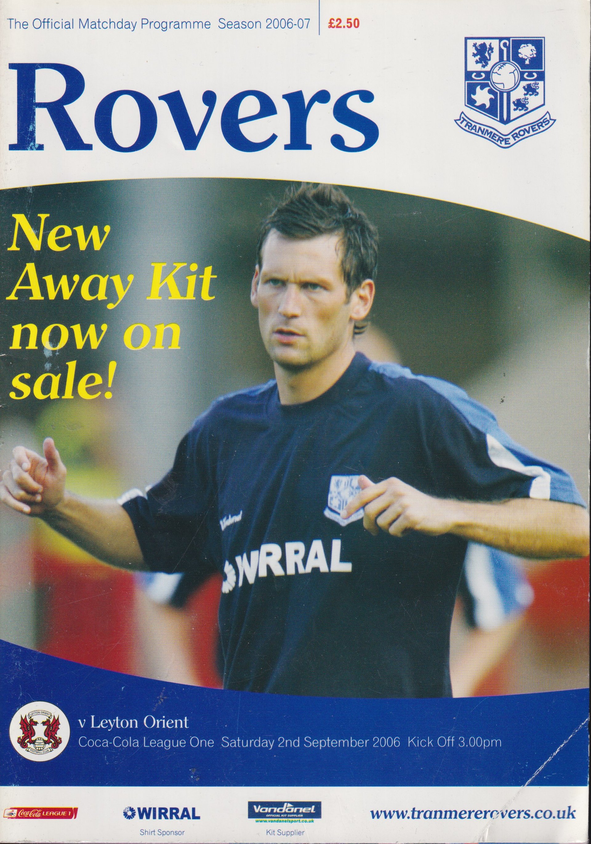 Tranmere Rovers v Leyton Orient match programme