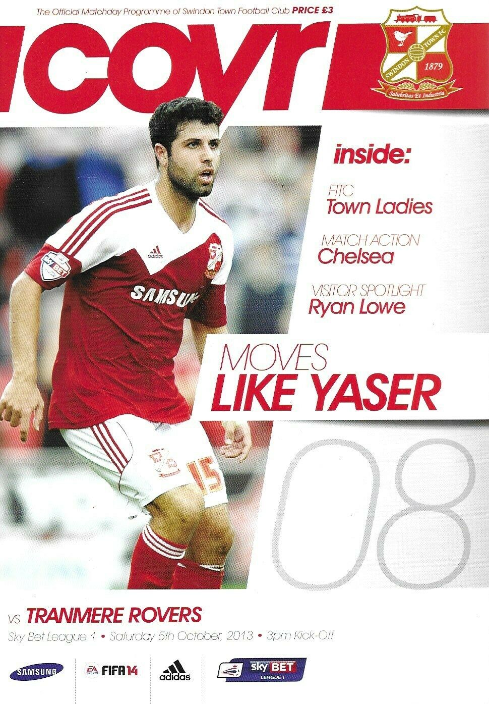 Swindon Town v Tranmere Rovers match programme