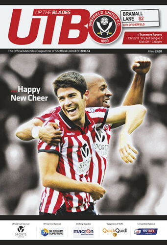 Sheffield United v Tranmere Rovers match programme