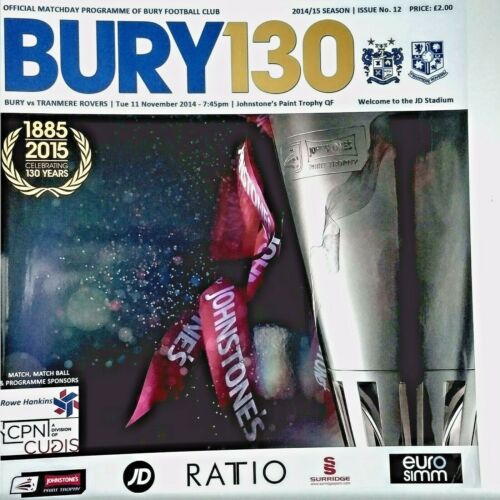 Bury v Tranmere Rovers match programme