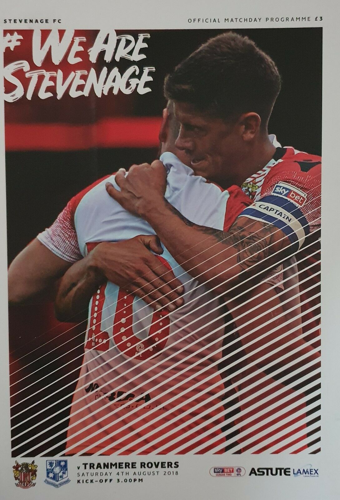 Stevenage v Tranmere Rovers match programme