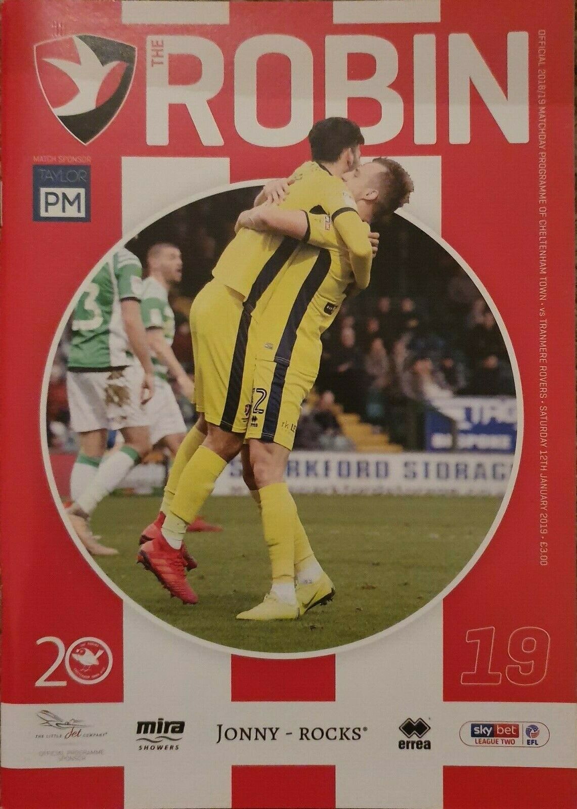 Cheltenham v Tranmere Rovers match programme