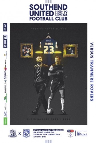Southend United v Tranmere Rovers match programme