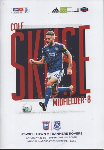 Ipswich Town v Tranmere Rovers match programme