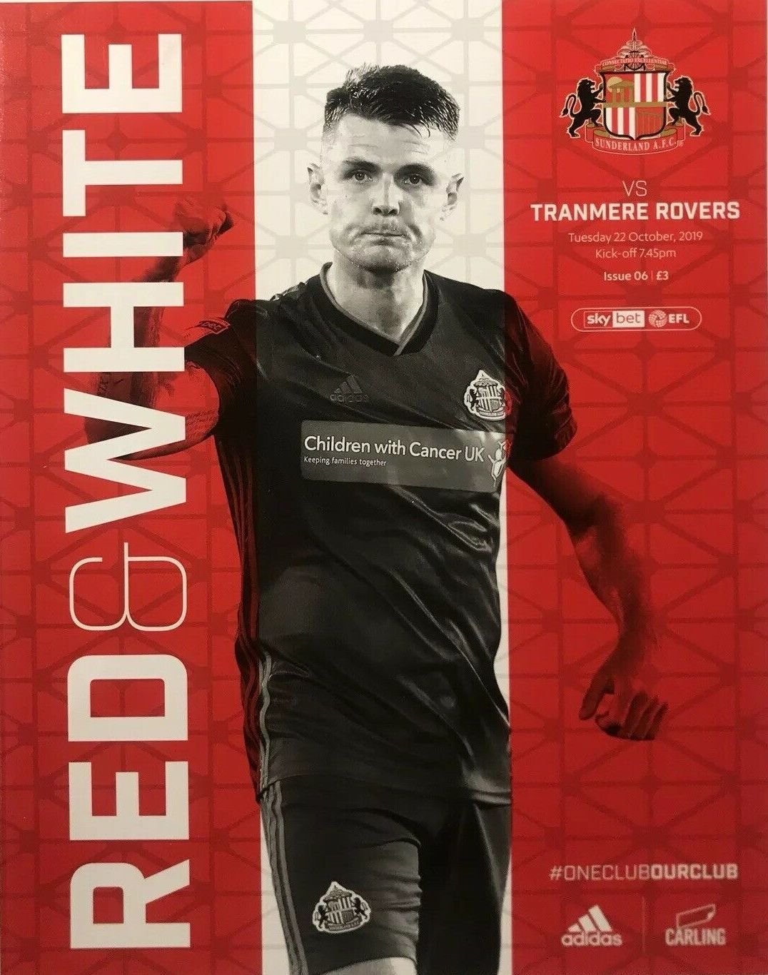 Sunderland v Tranmere Rovers match programme