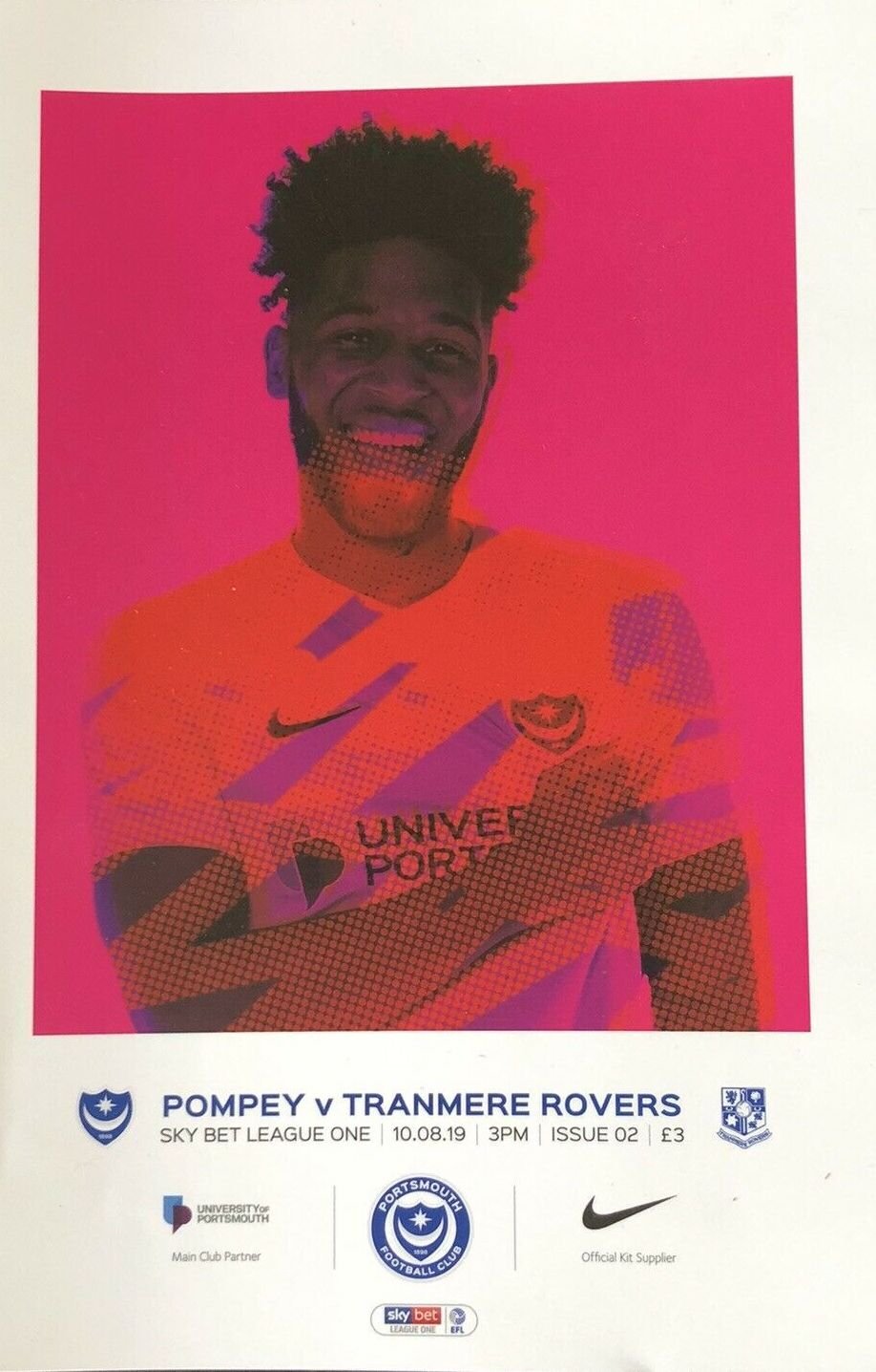 Portsmouth v Tranmere Rovers match programme