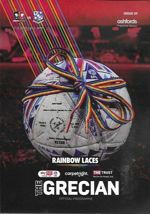 Exeter City v Tranmere Rovers match programme