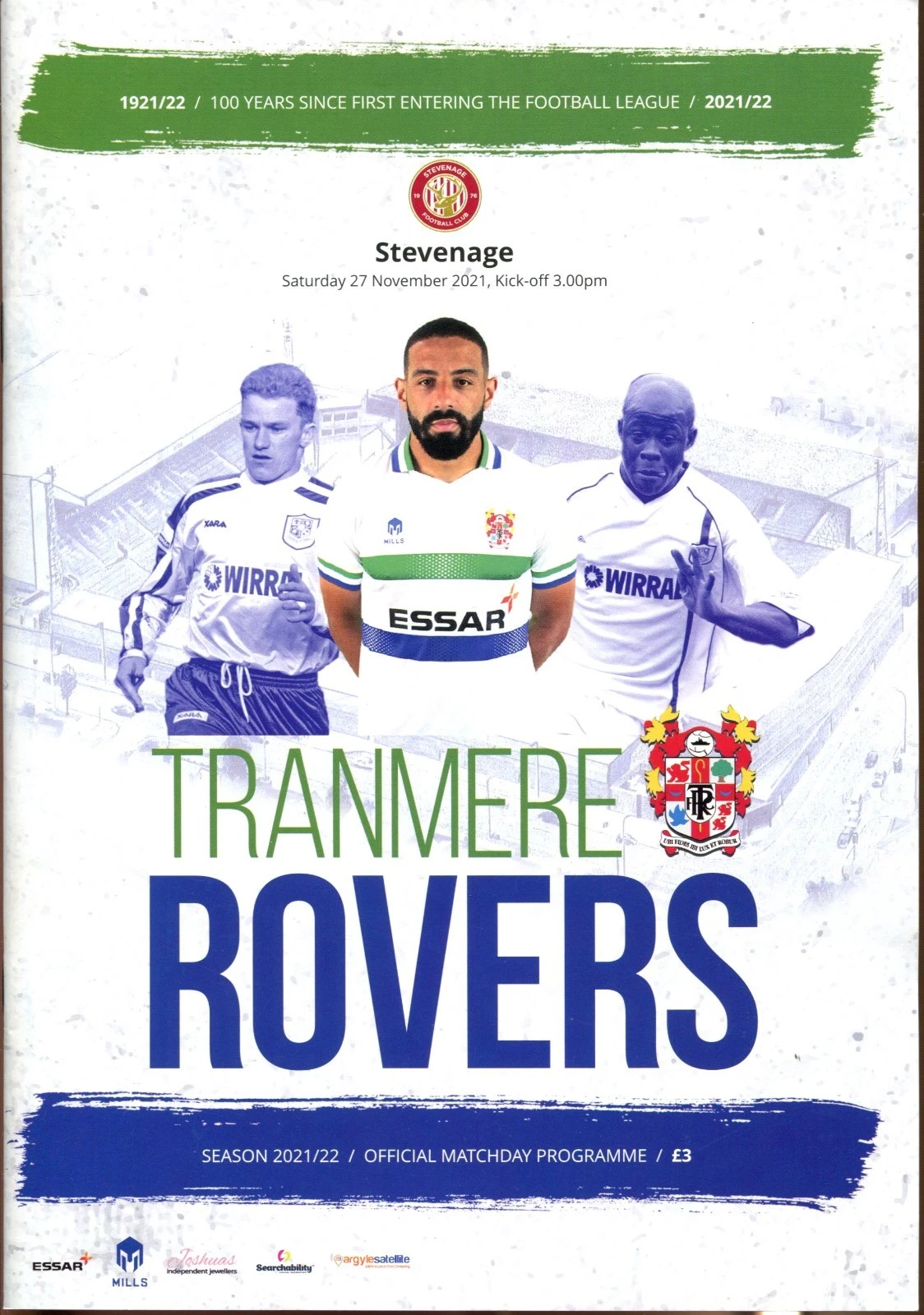 Tranmere Rovers v Stevenage match programme