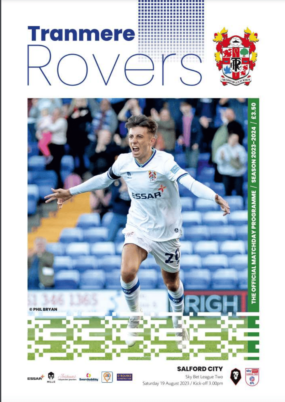 Tranmere Rovers v Salford City programme