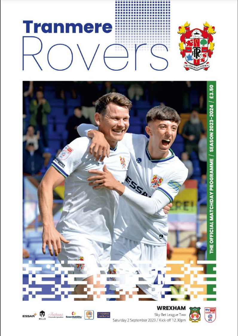 Tranmere Rovers v Wrexham match programme