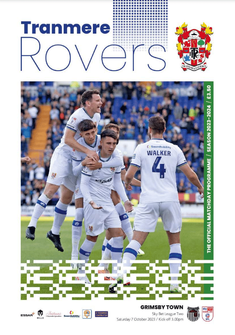 Tranmere Rovers v Grimsby Town match programme