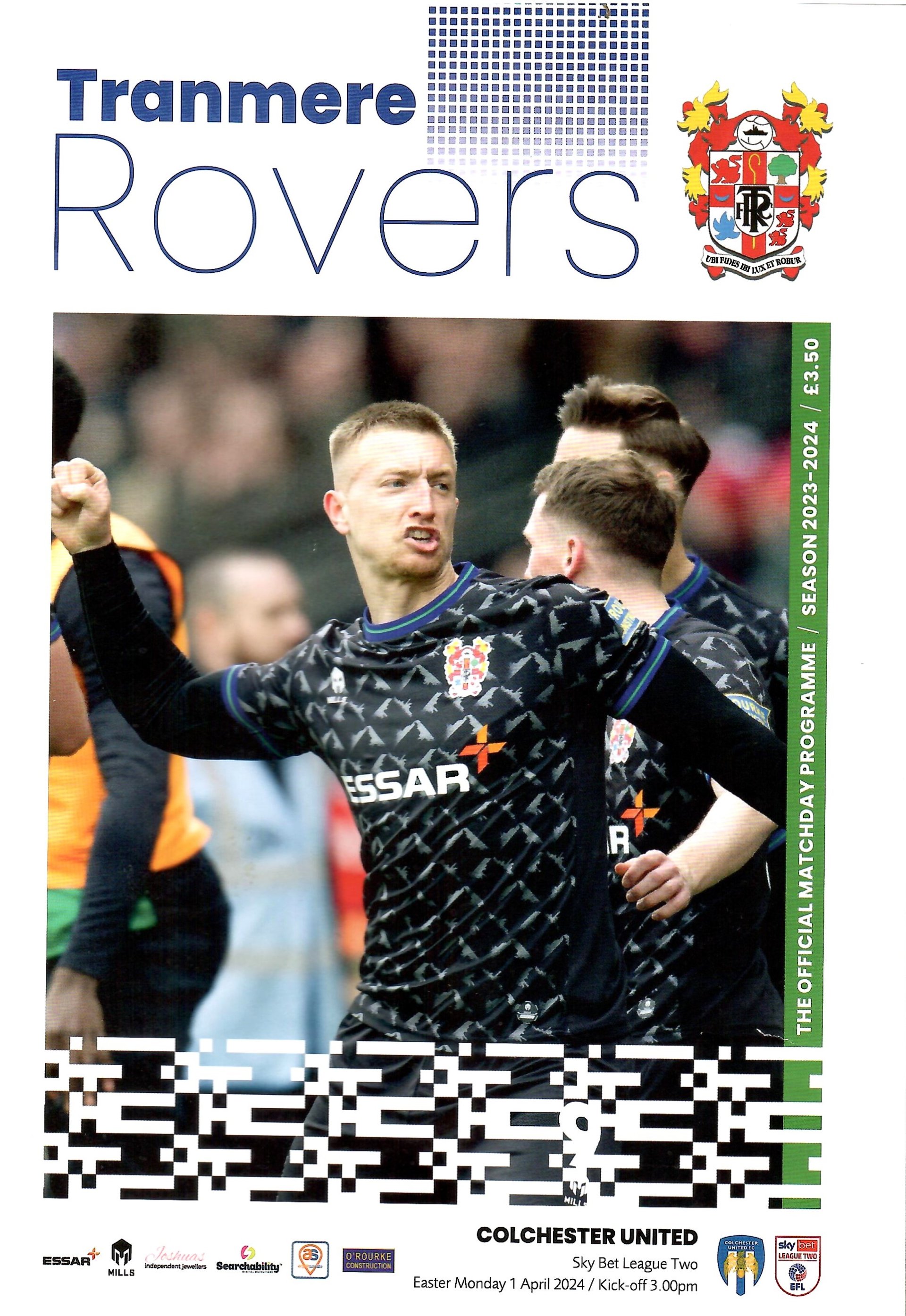 Tranmere Rovers v Colchester United match programme