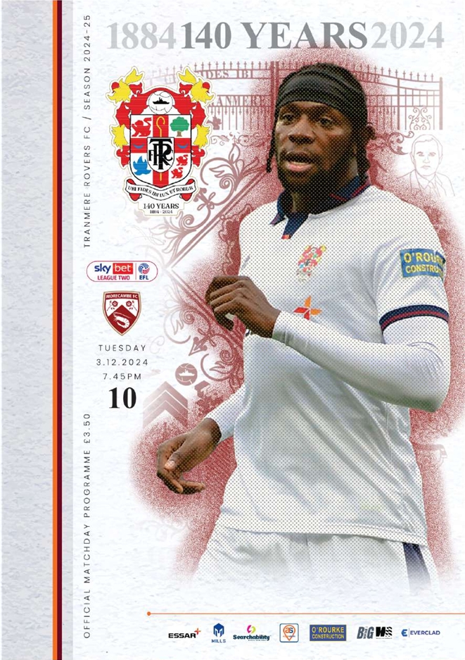 Tranmere Rovers v Morecambe match programme