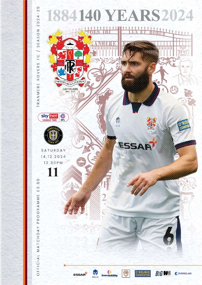 Tranmere Rovers v Harrogate Town match programme