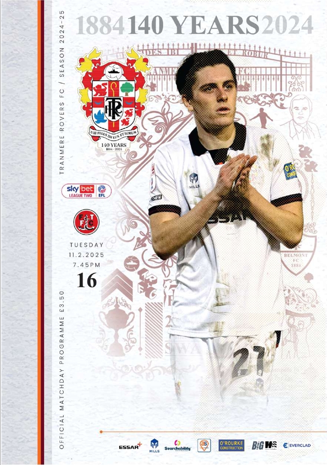 Tranmere Rovers v Fleetwood Town match programme