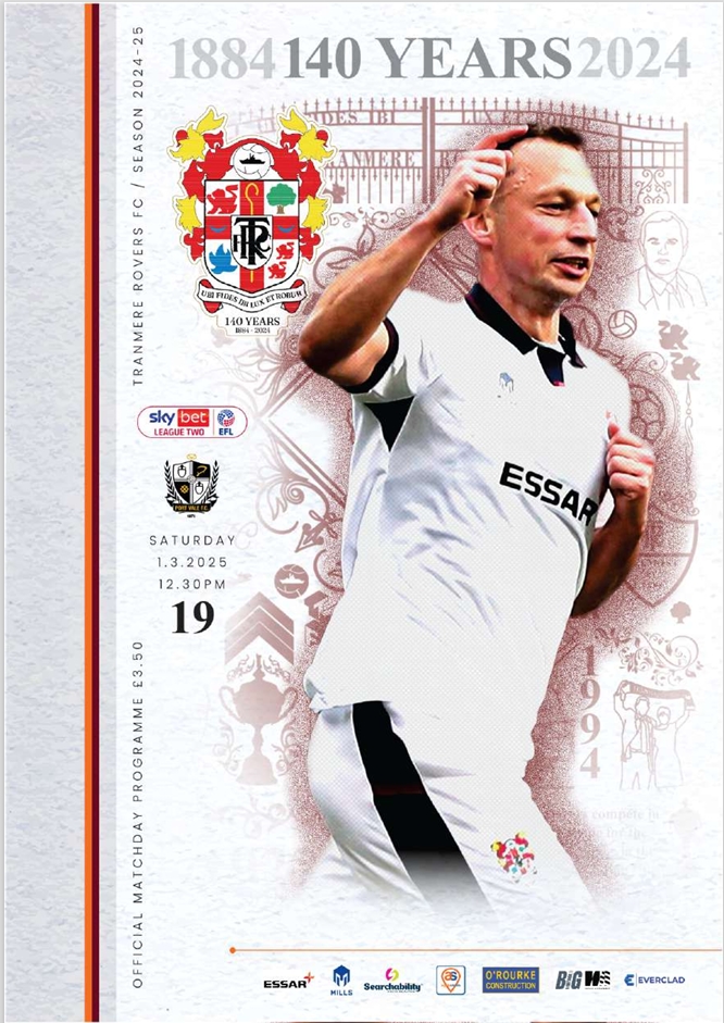 Tranmere Rovers v Port Vale match programme