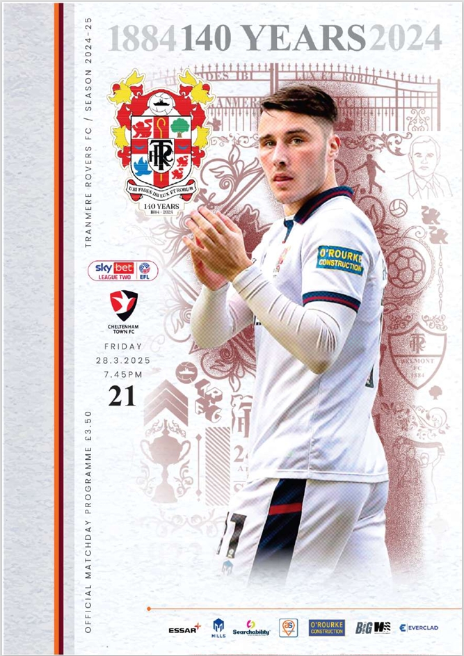 Tranmere Rovers v Cheltenham Town match programme