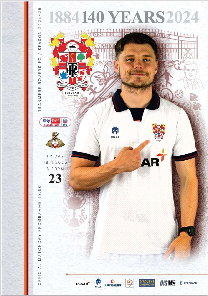 Tranmere Rovers v Doncaster Rovers match programme