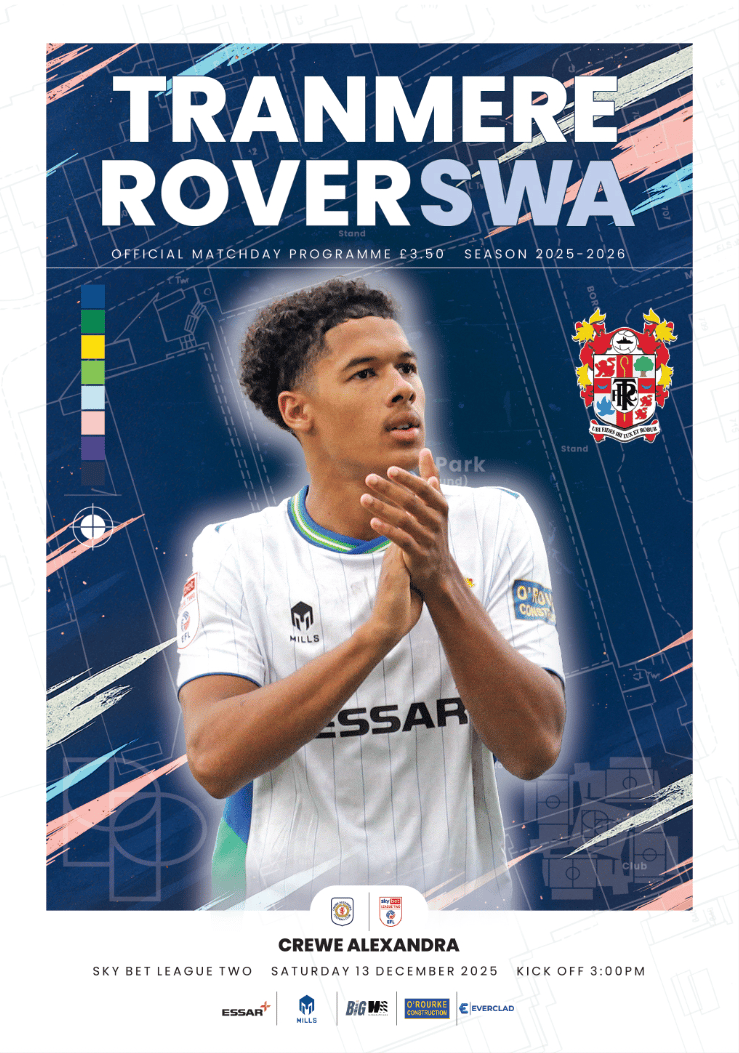 Tranmere Rovers v Crewe Alexandra match programme