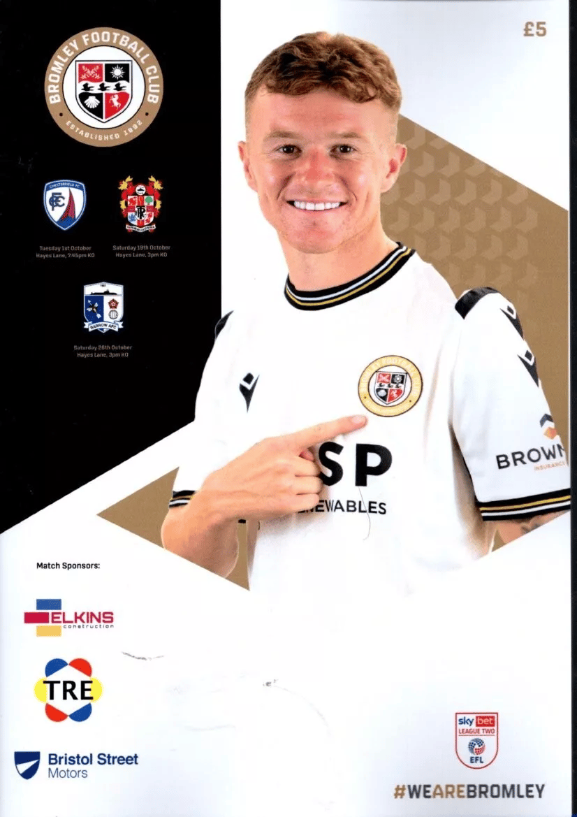 Bromley v Tranmere Rovers match programme