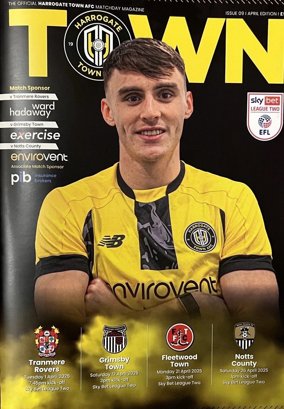 Harrogate Town v Tranmere Rovers match programme