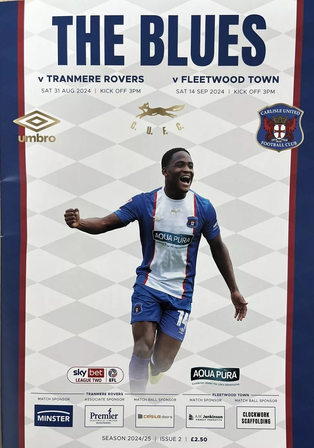 Carlisle United v Tranmere Rovers match programme