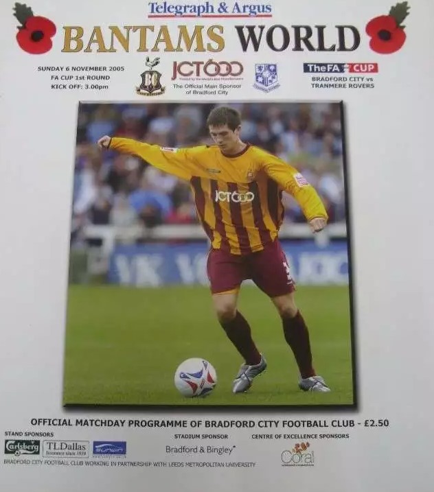 Bradford City v Tranmere Rovers match programme