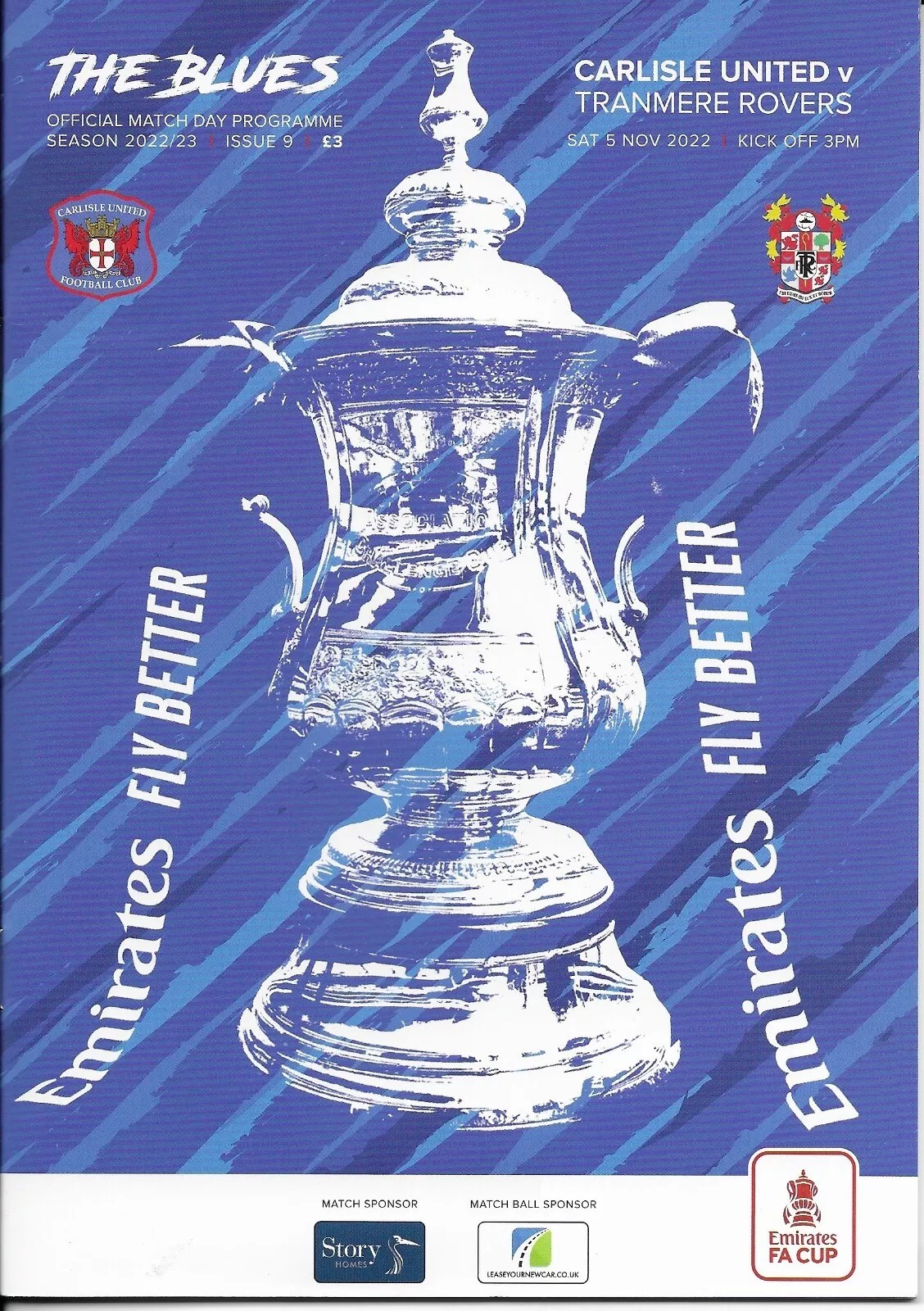 Carlisle United v Tranmere Rovers match programme