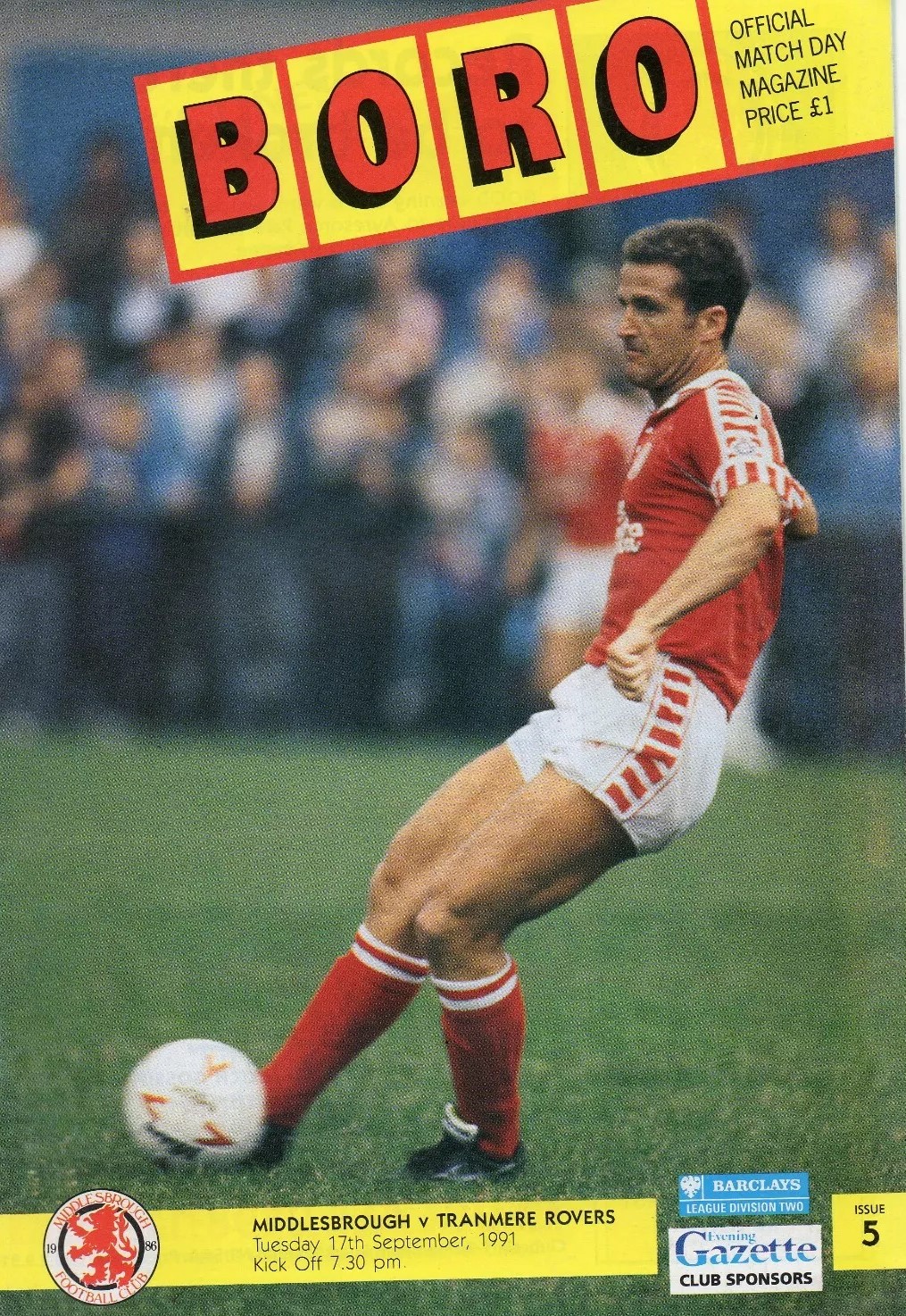 Middlesbrough v Tranmere Rovers match programme