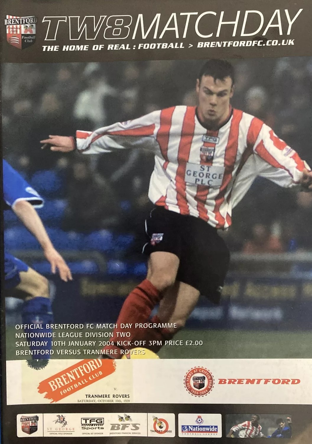 Brentford v Tranmere Rovers match programme
