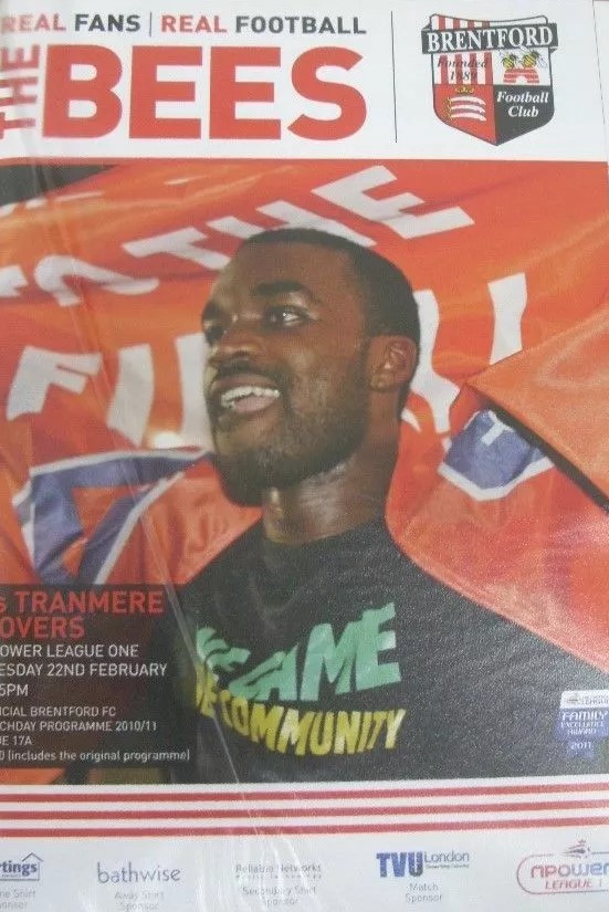 Brentford v Tranmere Rovers match programme