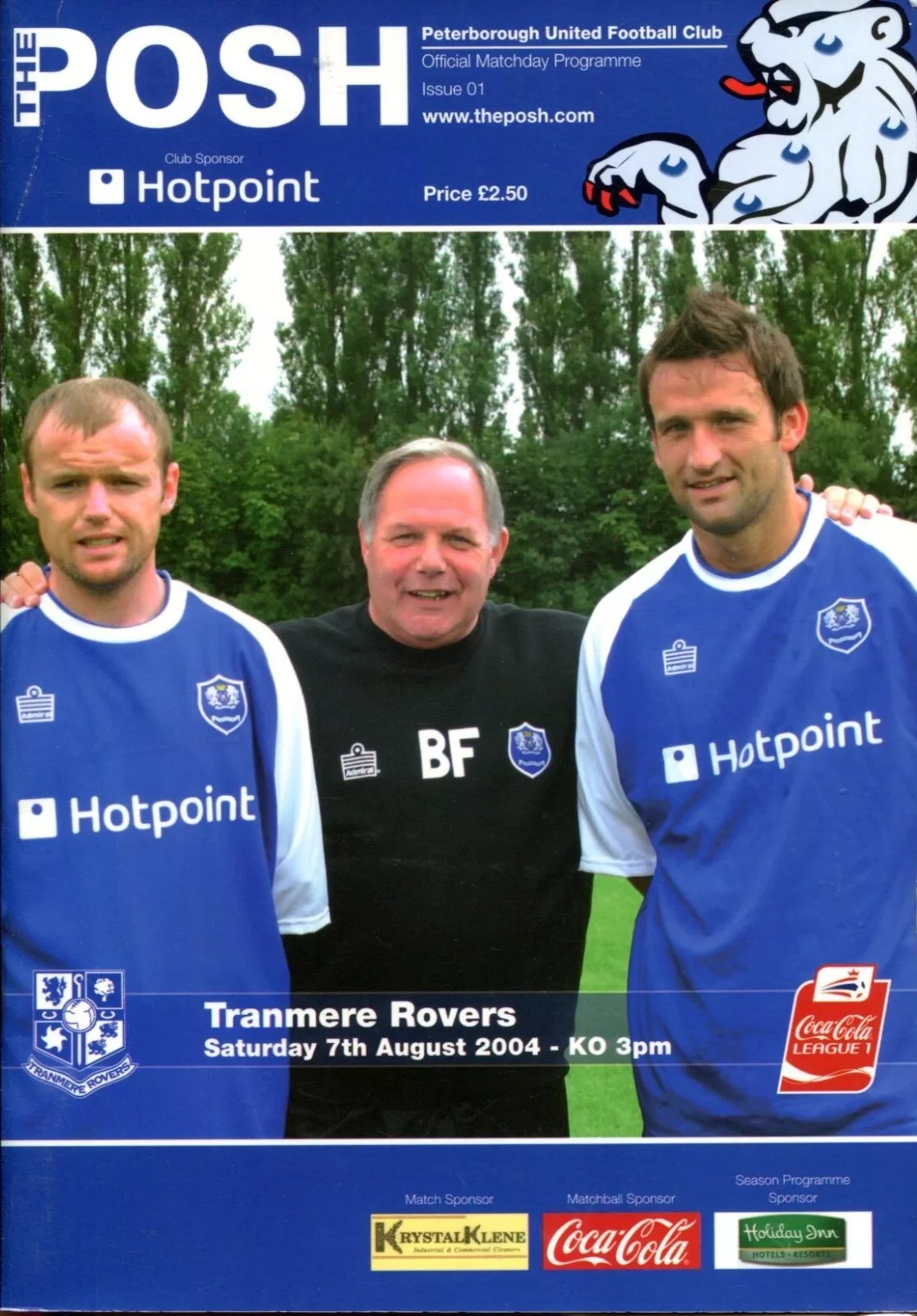 Peterborough United v Tranmere Rovers match programme