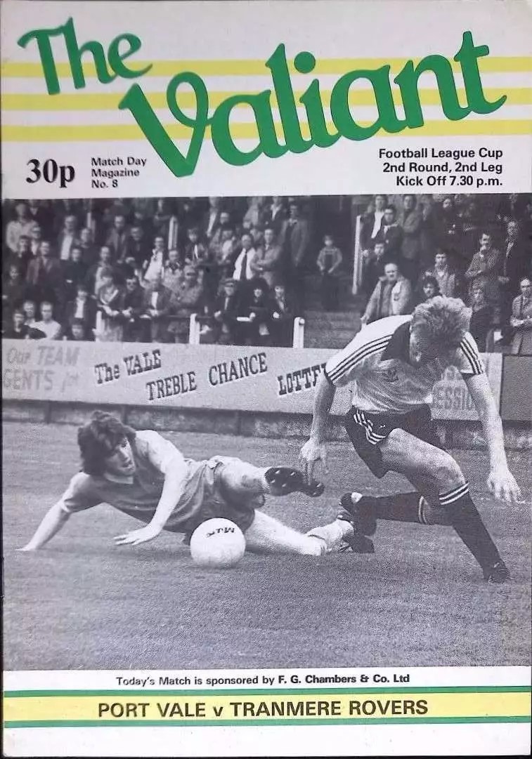 Port Vale v Tranmere Rovers match programme