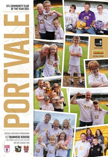 Port Vale v Tranmere Rovers match programme